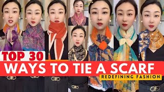 The 30 fashion ways to style a scarf in 2024  Easy scarf amp frock for girls Part07 scarfwearing [upl. by Geno952]