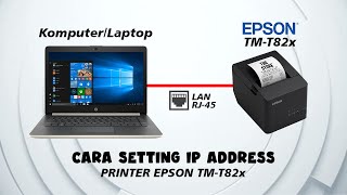 EPSON TMT82x  Cara Setting IP Address Printer [upl. by Nyssa]