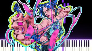 STONE OCEAN  JoJos Bizarre Adventure Part 6 Opening Theme  Piano Cover Synthesia「ピアノ」 [upl. by Saxe]