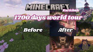 Minecraft  1700 days in minecraft SURVIVAL  Base tour  Pink world [upl. by Kirch]