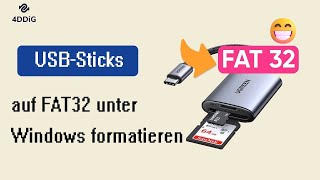 Wie formatiert man USBSticks auf FAT32 unter Windows [upl. by Ecirp]