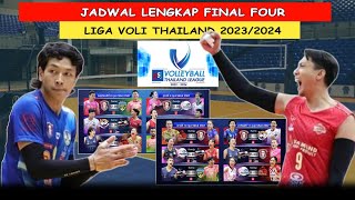 JADWAL LIVE FINAL FOUR LIGA VOLI THAILAND  Farhan Vs Yuda  Nakhon Ratchasima vs Diamond Food VC [upl. by Ameehs]