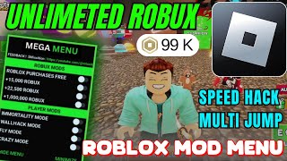 ✅MOD MENU✅ Roblox Mod Apk v2650742 Unlimited Robux amp Speed Fly Jump Hack 2024 [upl. by Lyrahc]