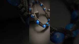 Blue tigereye bracelet macrametutorial diyjewelry braceletdesign [upl. by Miksen]