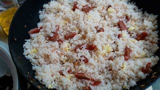 Garlic Fried Rice with hotdog [upl. by Ulick]