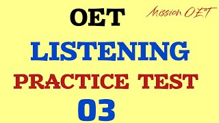 OET LISTENING PRACTICE TEST 3  Harry Davis  Gail kennedy Patient  oet listening oet [upl. by Teriann479]