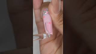 Snow globeAquarium 💗 Valentines Day nails  Nail art tutorial shorts [upl. by Grodin744]