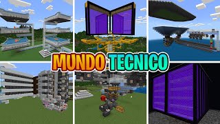 DESCARGA Mundo Tecnico para MINECRAFT PE 120 BEDROCK  TOUR por MUNDO TECNICO de SUBS 2 [upl. by Ilrahc]