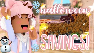 40k Tickets SPENDING SPREE HALLOWEEN SAVINGS  Roblox Bloxburg [upl. by Garnette]