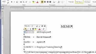 Creating a Business Memo [upl. by Baudoin]