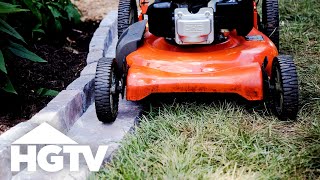 Easy DIY Paver Edging  HGTV [upl. by Guglielma]