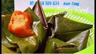 Bánh ít gấc bánh hương quê  Sticky Rice Dumplings  Natha Food [upl. by Wyatan]