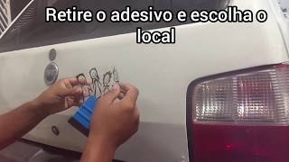 Aplicação Adesivo Família Feliz aplicado em carro [upl. by Inna743]