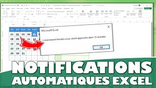 Comment créer des notifications dévénements dans Excel [upl. by Einniw]