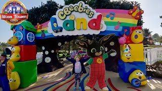 Alton Towers CBeebies Land April 2023 Vlog ON RIDE FOOTAGE [upl. by Him]