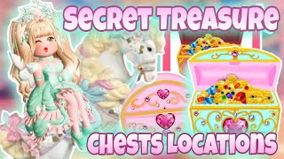 ALL VALENTINES 2021 SECRET CHESTS LOCATIONS  Royale High 2021 ValLunarBHM UpdateLeorroarDJ [upl. by Rotce]