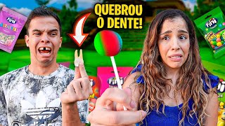 PROVAMOS OS DOCES MAIS BIZARROS DE TODOS E O LUIZ QUEBROU O DENTE [upl. by Eiclek342]