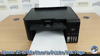 Epson Ecotank ET2750 How to Print a Nozzle Check Test Page [upl. by Ecinom]