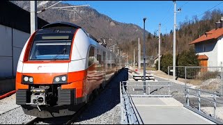 REX 3416  Durchfahrt im Bahnhof Bad Goisern Jodschwefelbad [upl. by Saxet]