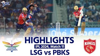 LSG vs PBKS IPL 2024 Lucknow vs Punjab Today Full Match Highlights  IPL 2024 Match Highlights [upl. by Nochur]