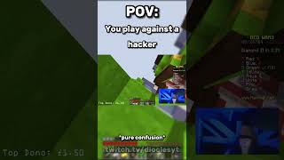 POV You play against a hacker minecraft roblox funny memes jokes annoying relatable [upl. by Gold124]