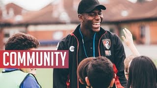 Community  Benik Afobe and Steve Fletcher visit children at Winton Primary School [upl. by Eelyahs]