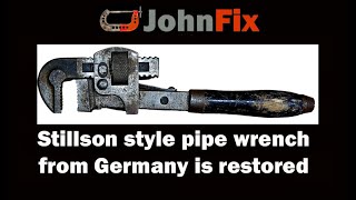 Stillson style pipe wrench from Germany is restored [upl. by Maggs252]