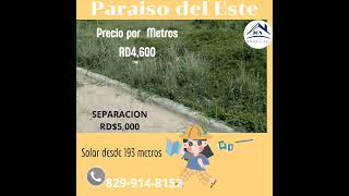 Venta de solares en Sto Dgo Este RD [upl. by Bullen416]