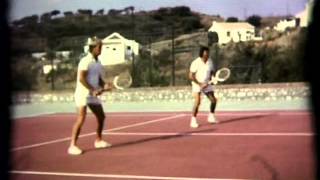 Tennis lessons with Lew HoadMijas Spain 1972 [upl. by Yllut983]