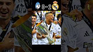 Atalanta Vs Madrid UEFA super cup final match short 🥵🥶 youtube football shorts mbappe [upl. by Aietal253]