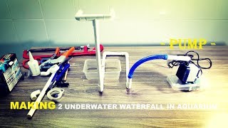 How to Make 2 Underwater waterfall in Aquarium DIY detail [upl. by Annatsirhc484]