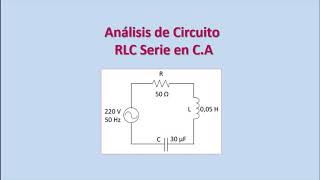 Análisis de Circuitos RLC en Corriente Alterna Diagrama Fasorial Ejercicio Resuelto [upl. by Nogaem]