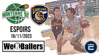 Nanterre92 vs Levallois Metropolitans Espoirs 18112023 Highlights by We R Ballers [upl. by Arondel]