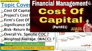 Cost of Capital  Cost Of Debt  Cost Of Equity Share  Financial Management [upl. by Clothilde817]