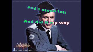 karaoke FRANK SINATRA  MY WAY  FEMALE KEY [upl. by Spindell936]