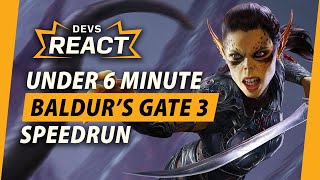 Baldurs Gate 3 Developers React to Under 6 Minute Speedrun [upl. by Kape919]