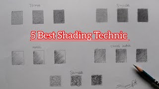 5 Best Shading Techniques For Beginners 😃 Samir Art [upl. by Antonius876]