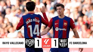 Rayo Vallecano vs Barcelona  La Liga 2324  Highlights Game [upl. by Ardnuaet]