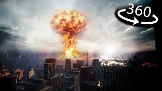 360° VR  POV City gets NUKED Nuclear Explosion Simulation [upl. by Chi164]