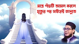 মাত্র পাঁচটি আমল করলে মৃত্যুর পর ডাইরেক্ট জান্নাত mufti shahidur rahman mahmudabadi waz 2024download [upl. by Acessej]