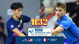 R32🇲🇾Tan Jia Jie VS 🇨🇵Christo Popov🔥 Hylo Open 2024 [upl. by Ijnek980]