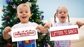 Gaby and Alex Decorating Christmas Tree and Writing Letters to Santa [upl. by Ahsimac740]