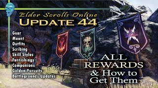 ESO Update 44 How to Get EVERY REWARD eso  TamrielTidbits [upl. by Olegnaid]