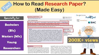 How to read a Research Paper  Made easy for young researchers [upl. by Daahsar78]