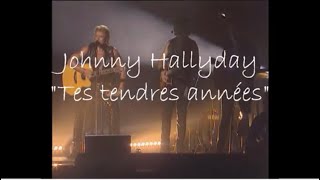 johnny hallyday tes tendres années live performance with english subtitles [upl. by Olli286]