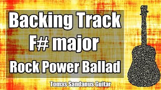 F major Backing Track  F sharp  Grunge Rock Power Ballad Guitar Jam Backtrack  TS 86 [upl. by Acinnej]