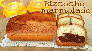 Como hacer un bizcocho marmolado  Mi tarta preferida [upl. by Euqinamod]