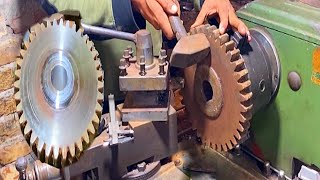 Boring to Wonderful Process machine gear box gear On lathe machine in local factory lathe machine [upl. by Ariet]