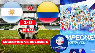 Argentina vs Colombia 10 Live Copa America Final 2024 Football Match Score Commentary Highlights [upl. by Yhpos300]