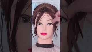 Curtain bangs haircut 💇 hairstyle 💇‍♀️ youtubeshorts hairstyle [upl. by Norreht]